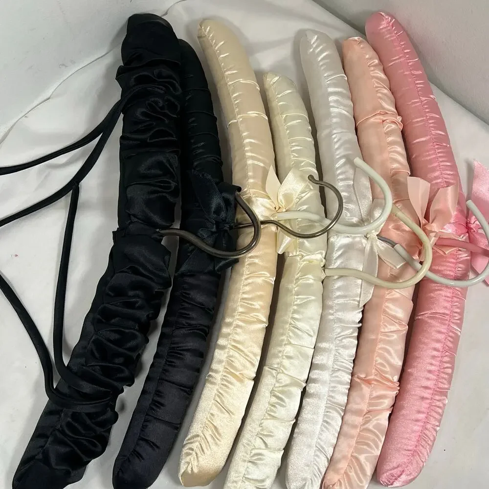 Satin Padded Clothes Glam Hangers Set of 7 for Delicate Clothing Protection